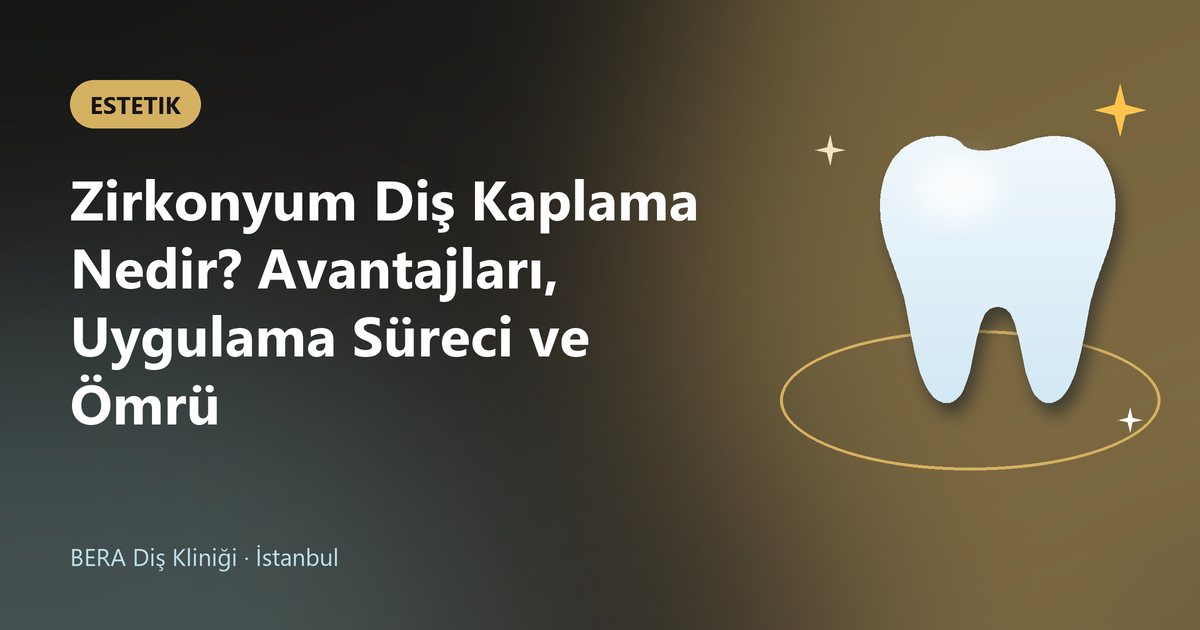 Zirkonyum Diş Kaplama Nedir? Avantajları, Uygulama Süreci ve Ömrü – BERA Diş blog kapak görseli